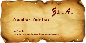 Zsombók Adrián névjegykártya
