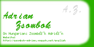 adrian zsombok business card